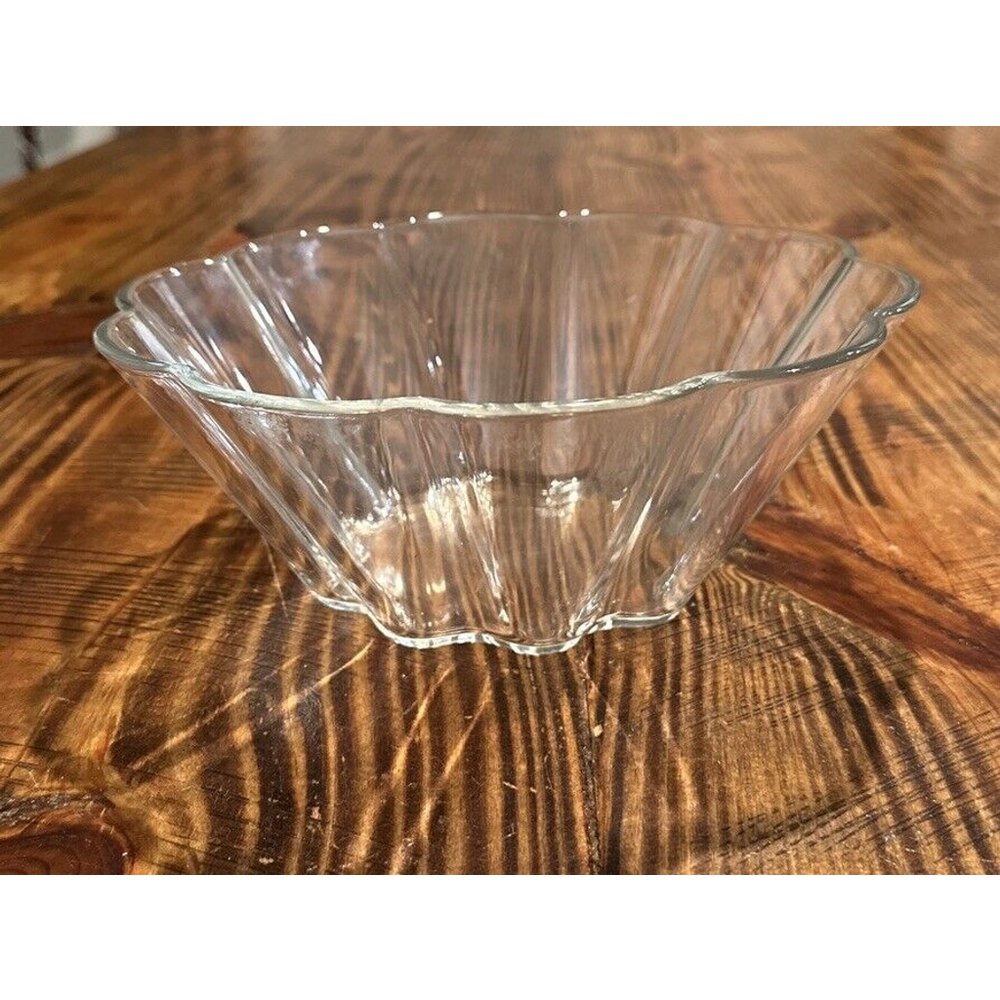 Arcusine Fluted Glass Bowl Made In France